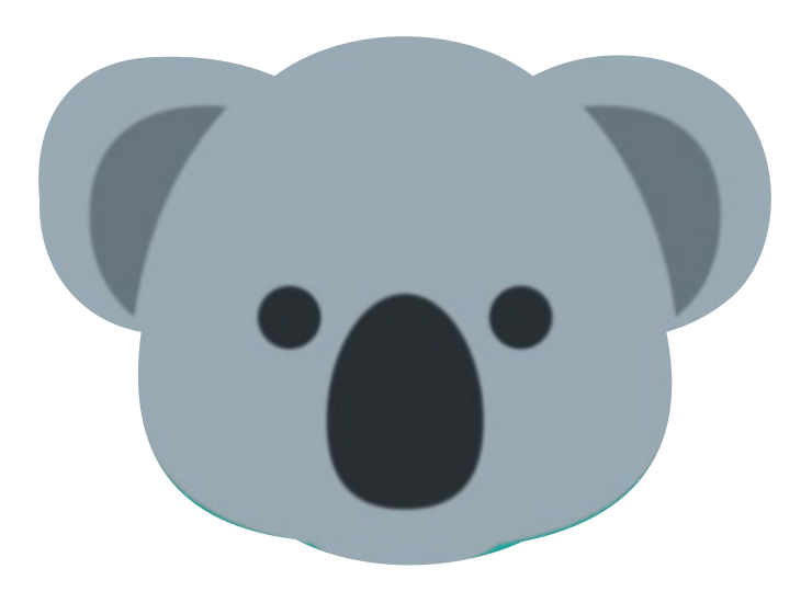 Grey koala logo